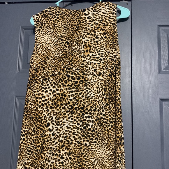 Long Sleeveless Leopard Printed Duster A6 - Picture 3 of 3